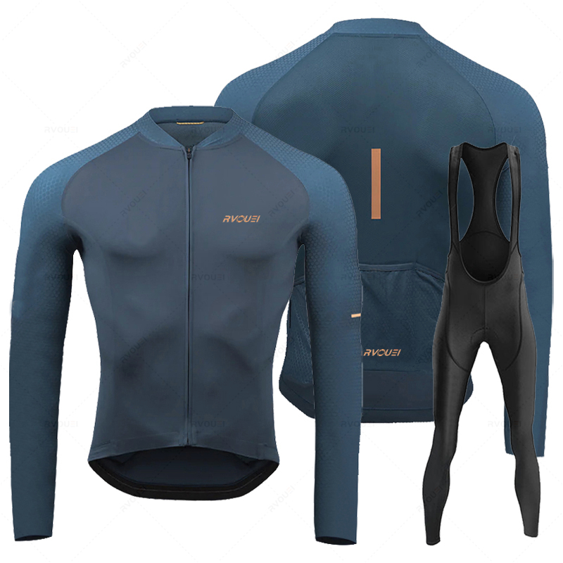 Cycling Gear Outfit - Rvouei Breathable Long Sleeve Cycling Jersey