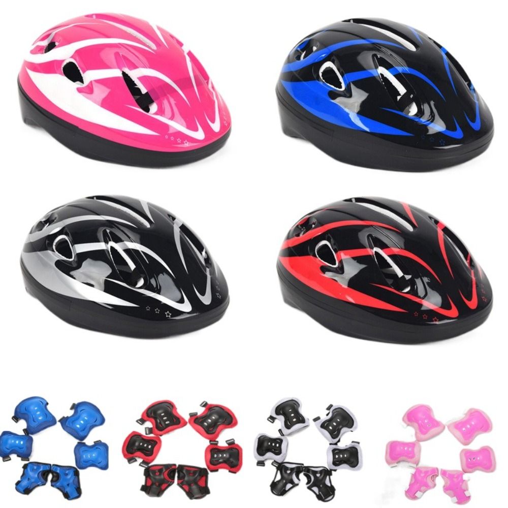 Cycling Protective Gear For Kids - Kids Helmet Knee Elbow Pads Wrist