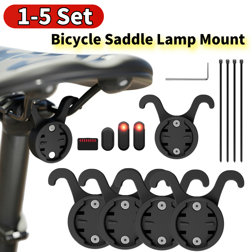 Cycling Gear Mount - 1-5Set Bicycle Saddle Lamp Mount Shockproof