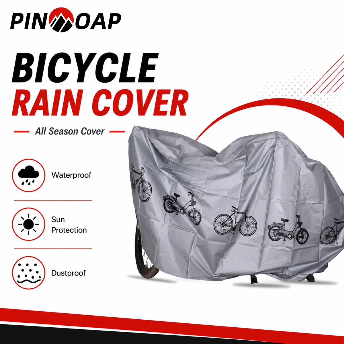 Cycling Gear Duffle - PINMOAP Universal Bicycle Rain Cover Waterproof