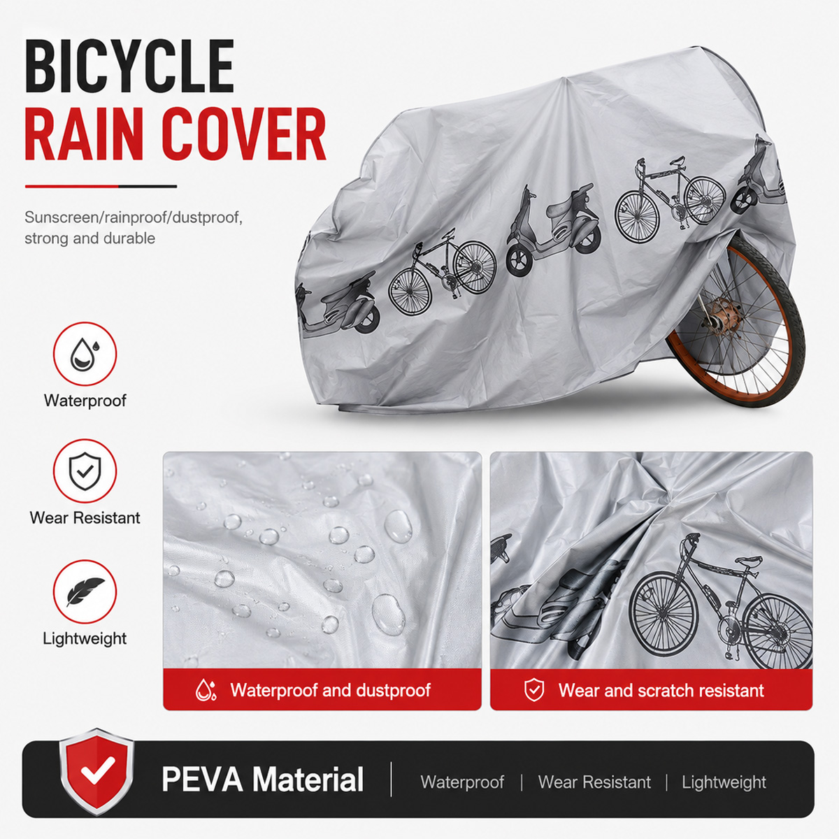 PINMOAP Universal Bicycle Rain - огляд і ціна Cycling Gear Duffle