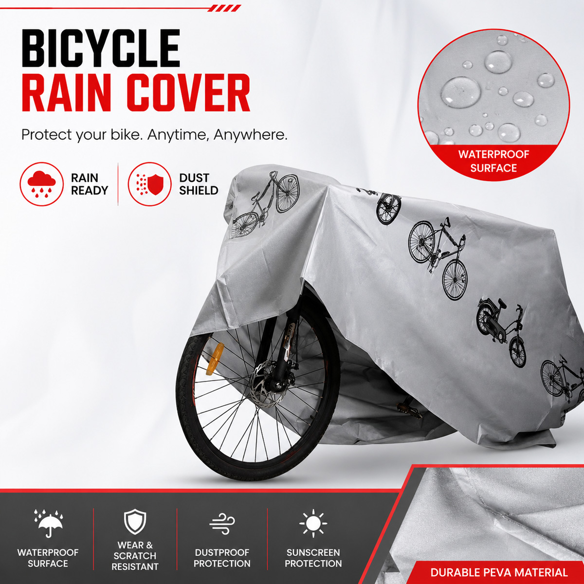 PINMOAP Universal Bicycle Rain - огляд і ціна Cycling Gear Duffle