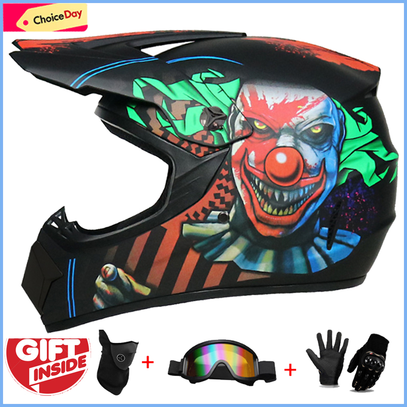 3Pcs Kids Off-Road Full Helmet - огляд і ціна Cycling Protective Gear For Kids