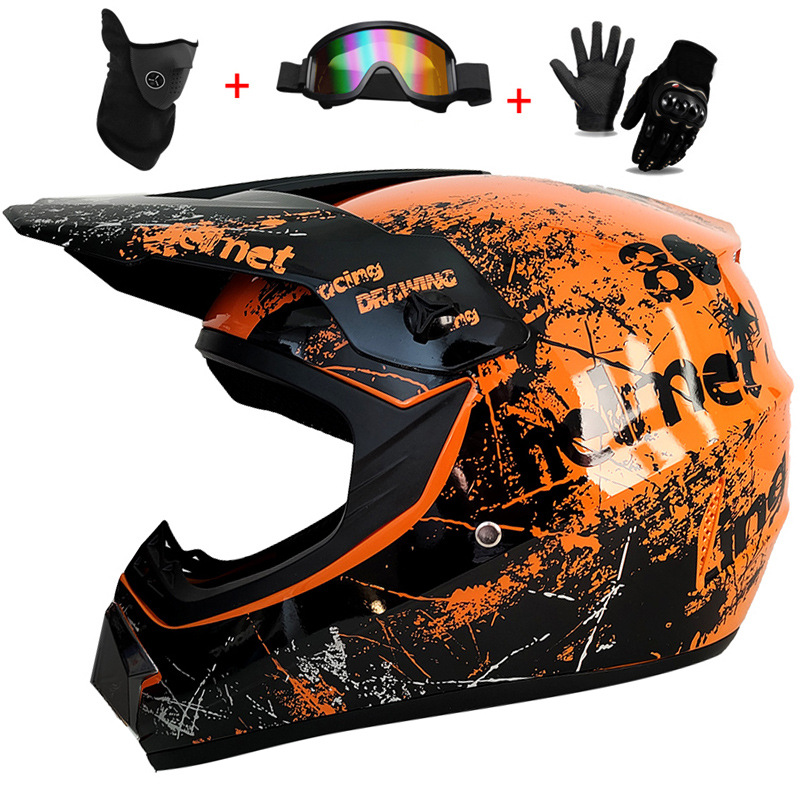 3Pcs Kids Off-Road Full Helmet - огляд і ціна Cycling Protective Gear For Kids