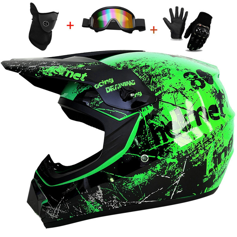 3Pcs Kids Off-Road Full Helmet - огляд і ціна Cycling Protective Gear For Kids