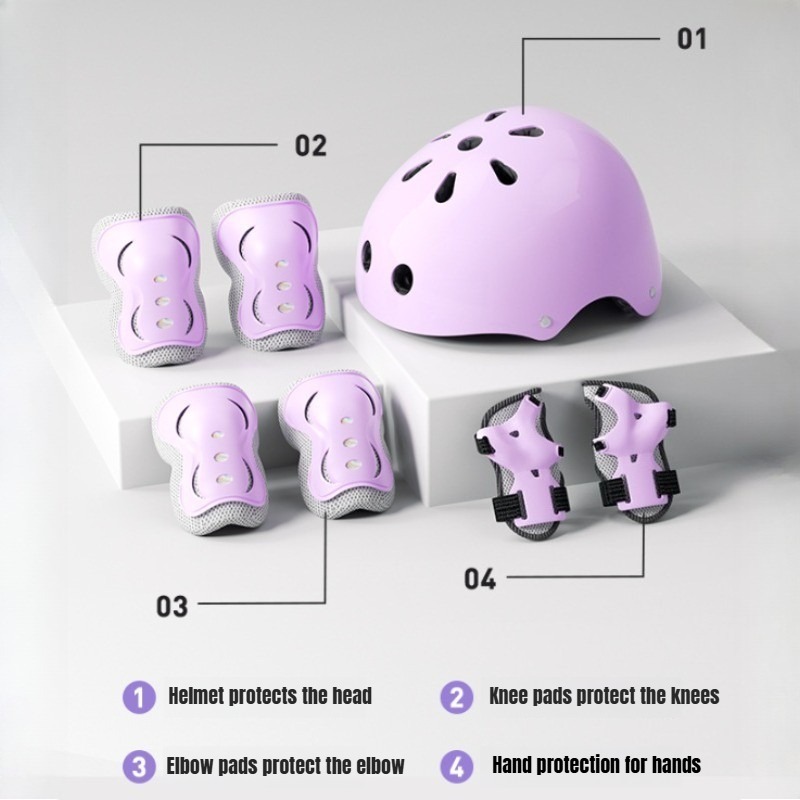 7Pcs/Set Kids Ages 3-10 with W - огляд і ціна Cycling Protective Gear For Kids